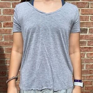 Old Navy Gray V-neck T-shirt